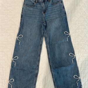 Abercrombie Kids Blue Jeans with Bow Details